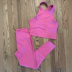 Beyond Yoga Pink Leggings and Top Set